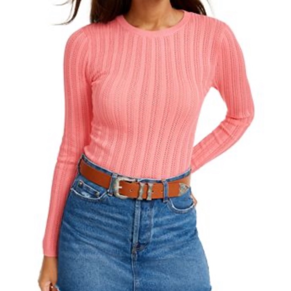 Hooked Up Pointelle sweater